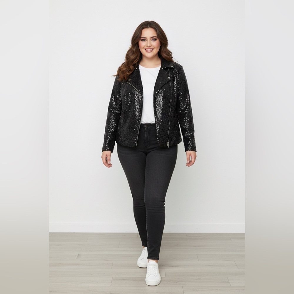 Black Sequin Jacket | XXS, New with tags